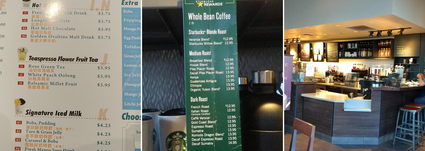 Starbucks Menu