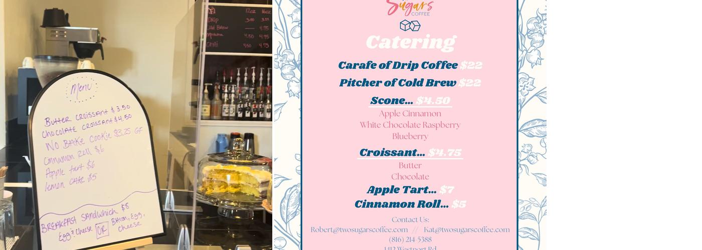 Two Sugars Menu