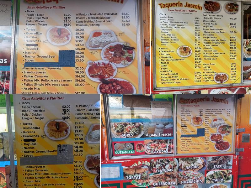 Taqueria Jasmin Menu