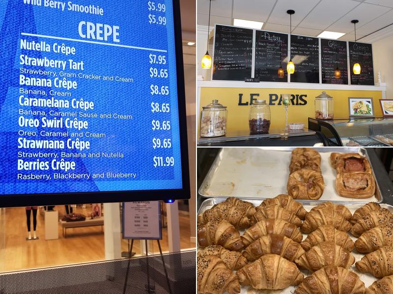Le Paris Coffee and Pastry Menu