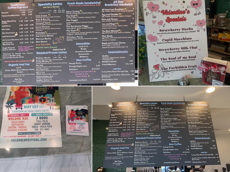 Coffee Madness Menu