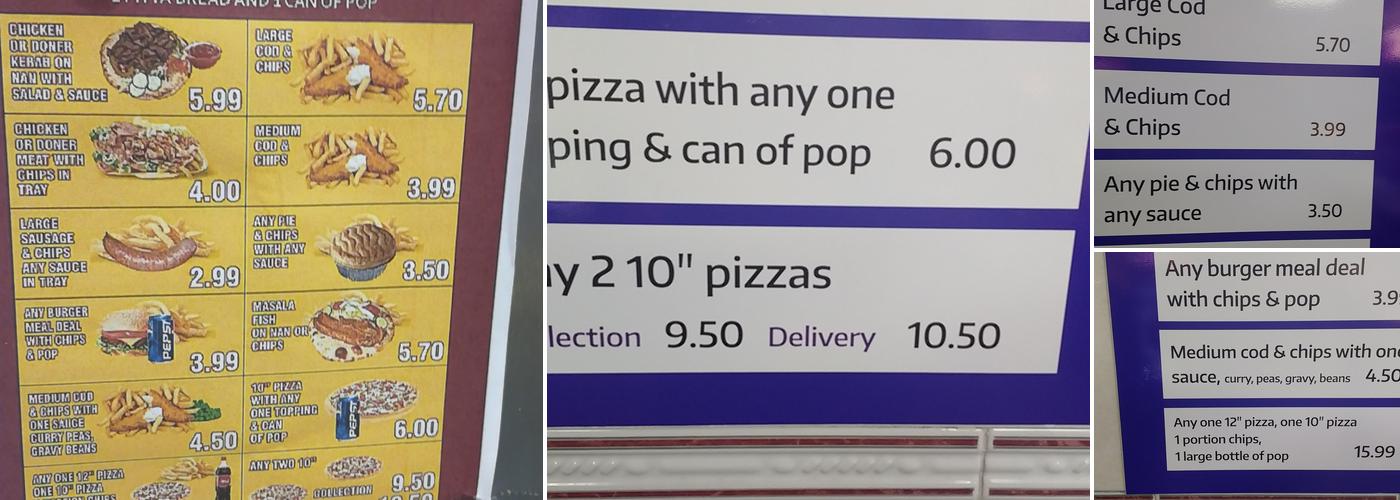 62 Worksop Fish Bar Menu