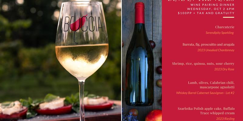 Buccia Vineyard Winery and B&B Menu