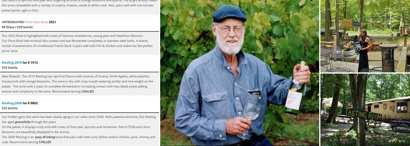 Markko Vineyard and Winery Menu