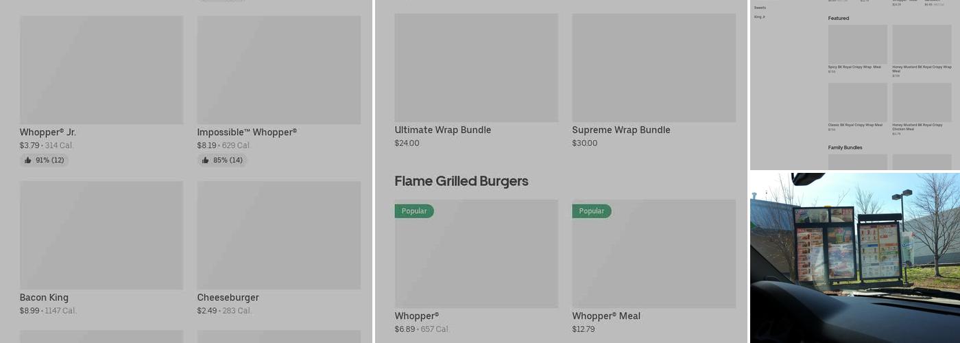 Burger King Menu