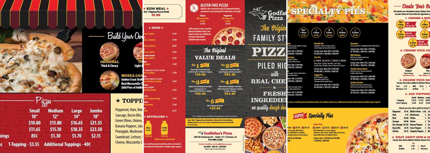 Godfather's Pizza Menu