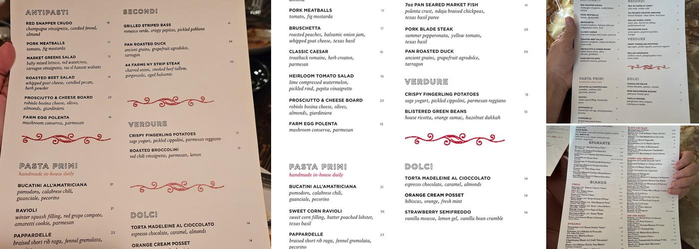 Olive & June Menu
