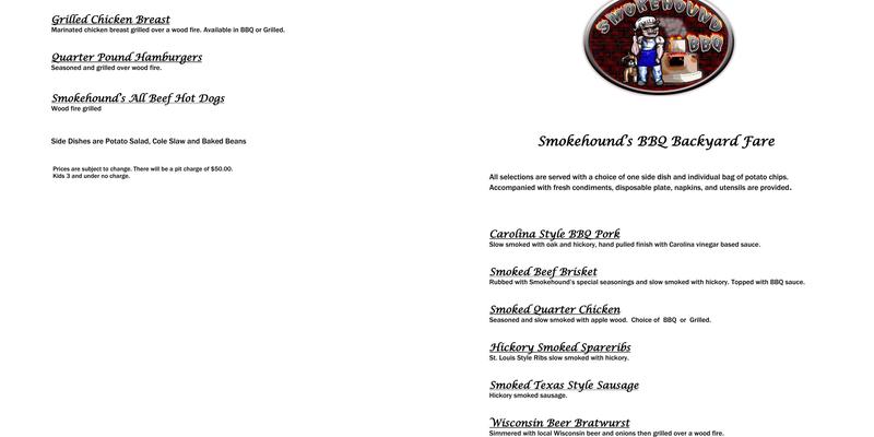 Smokehound BBQ Menu