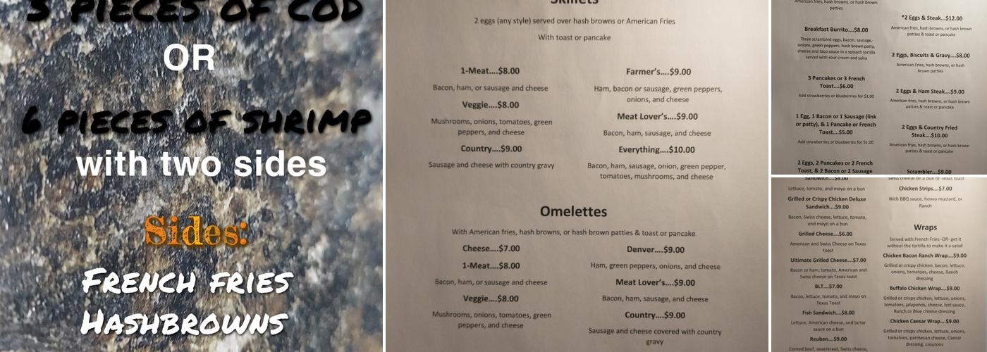 Corner Pub and Grub Menu