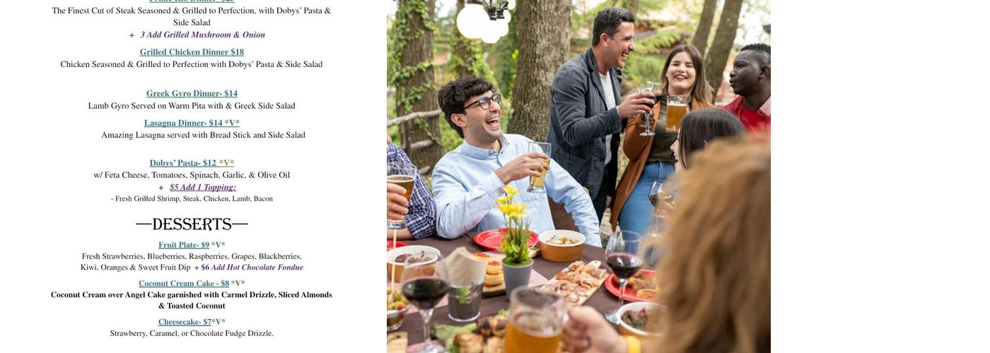 Le Chateau Pier Menu