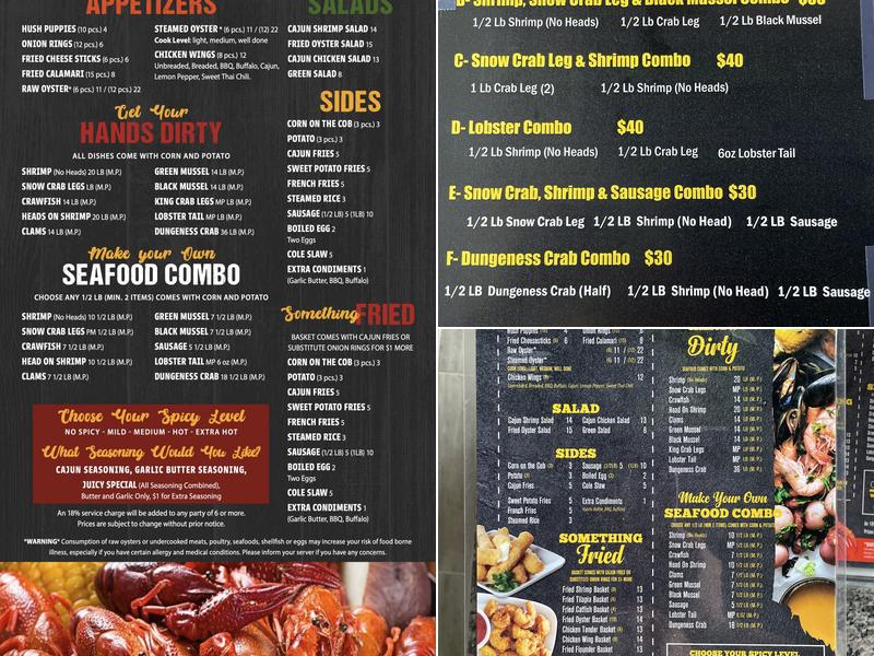 Seafood Club in Gastonia Menu
