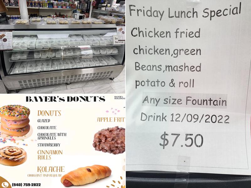 Bayers Bakery Menu