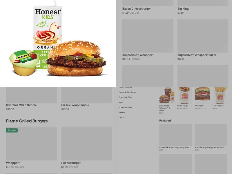 Burger King Menu