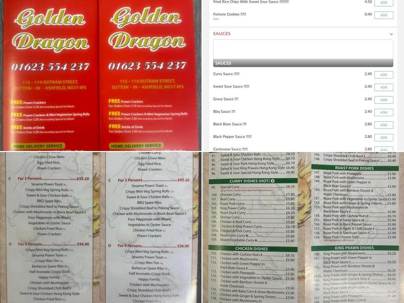 Golden Dragon Menu