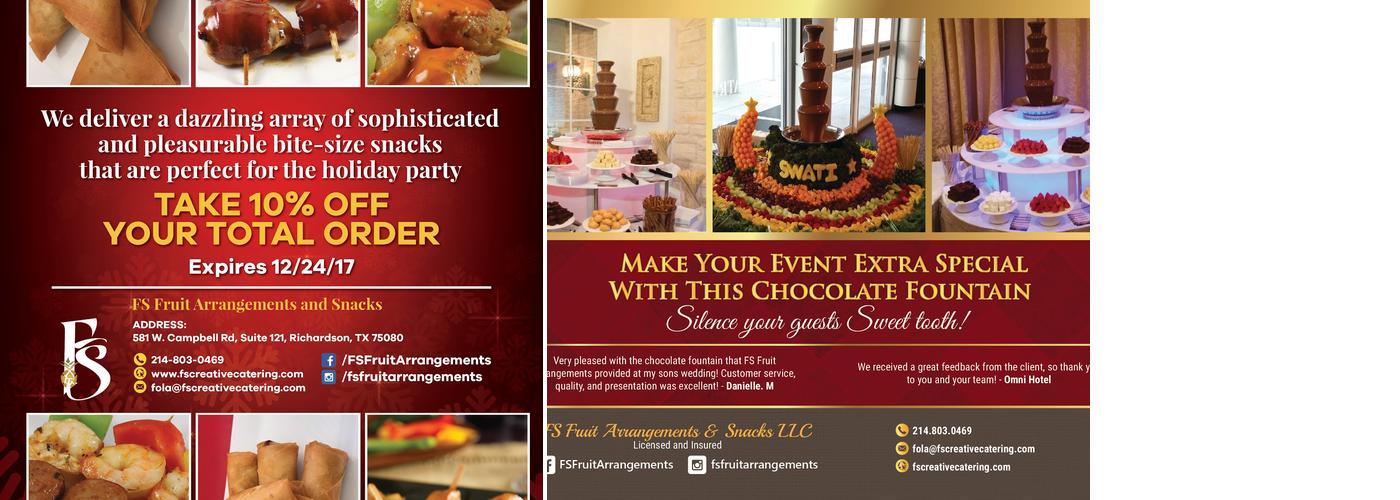 FS Fruit Arrangements & Snacks Catering Menu