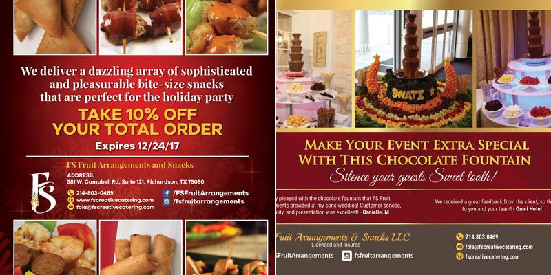 FS Fruit Arrangements & Snacks Catering Menu