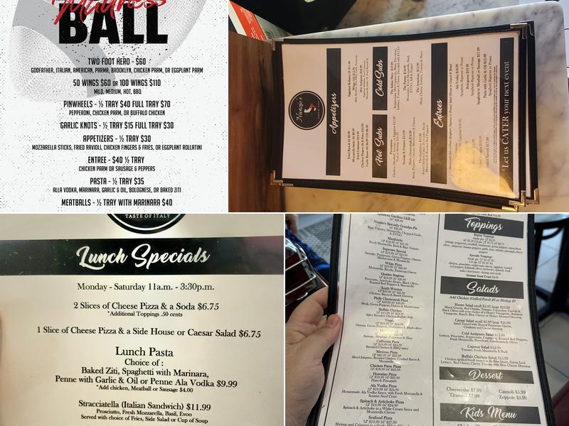 Nunzio's Taste of Italy Menu