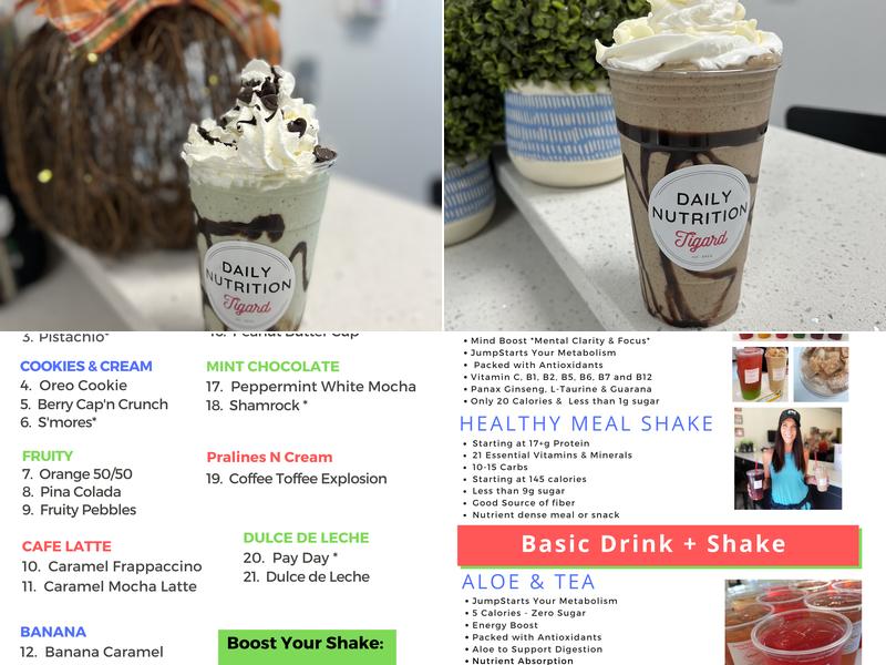 Daily Nutrition Tigard Menu