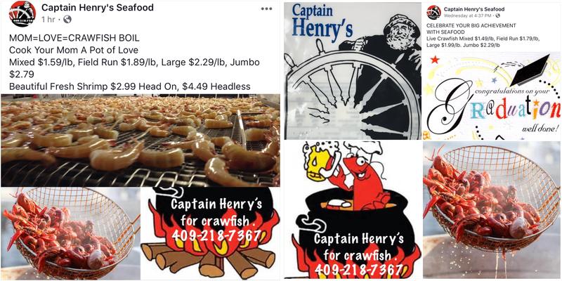 Seabrook Seafood Inc Menu