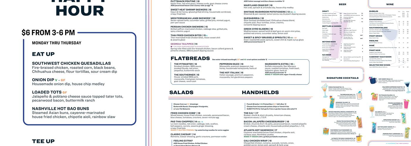 Puttshack - Atlanta - Midtown Menu