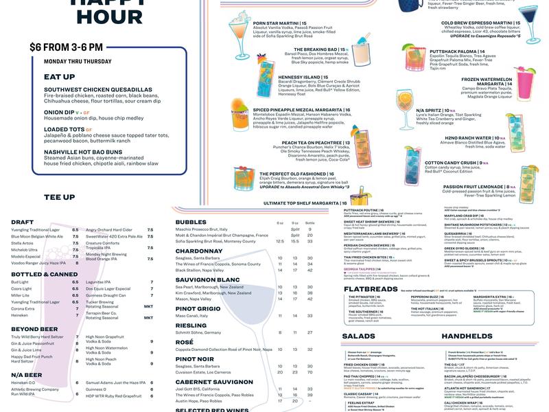 Puttshack - Atlanta - Midtown Menu