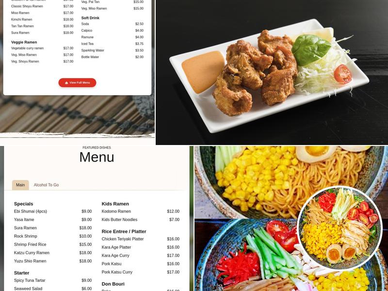 South Slope Ramen Menu