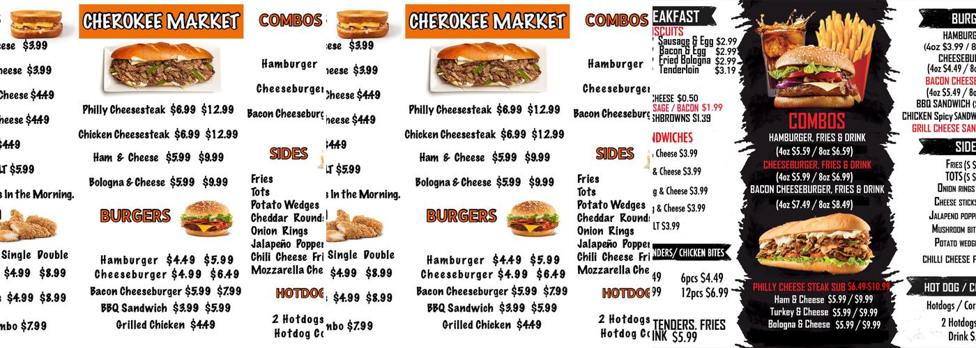 Cherokee Market Menu