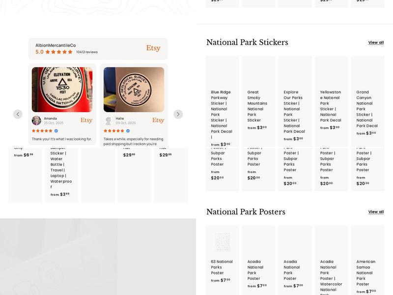 Albion Mercantile Co. Menu