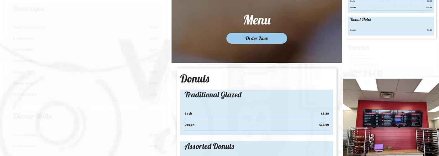 The Donut Run Menu