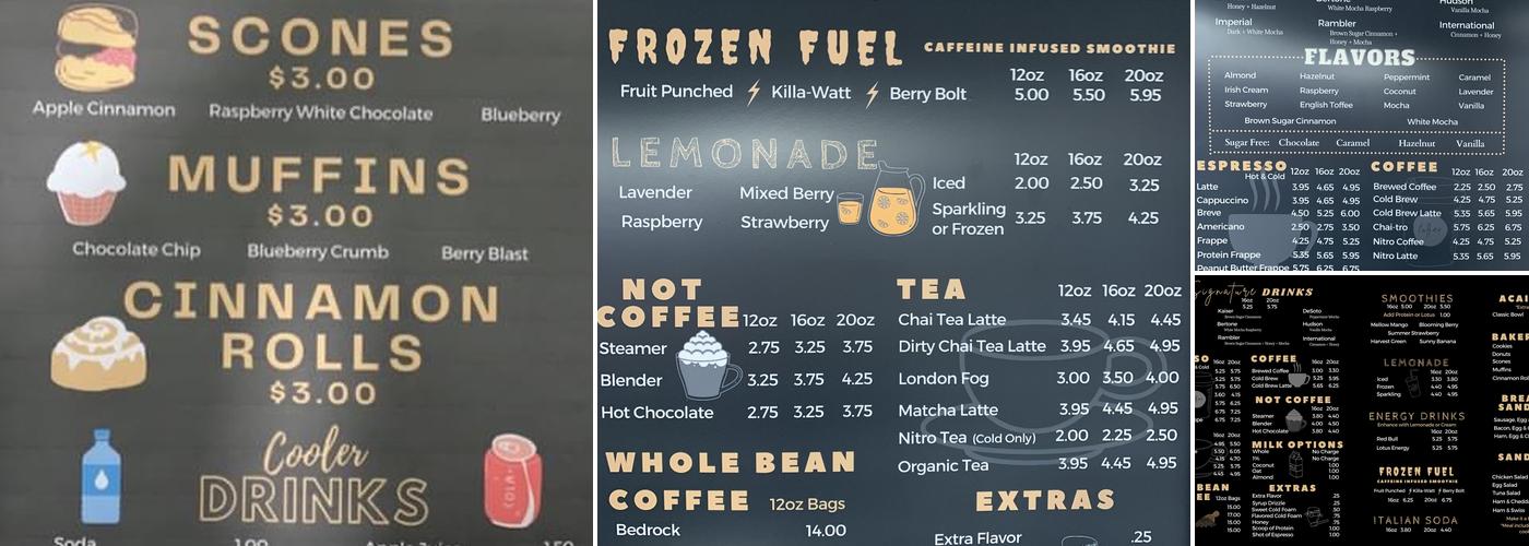 Fifty-Nine Grind Menu