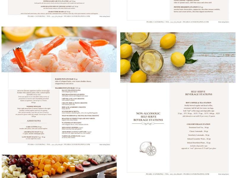 Pearl Catering Menu