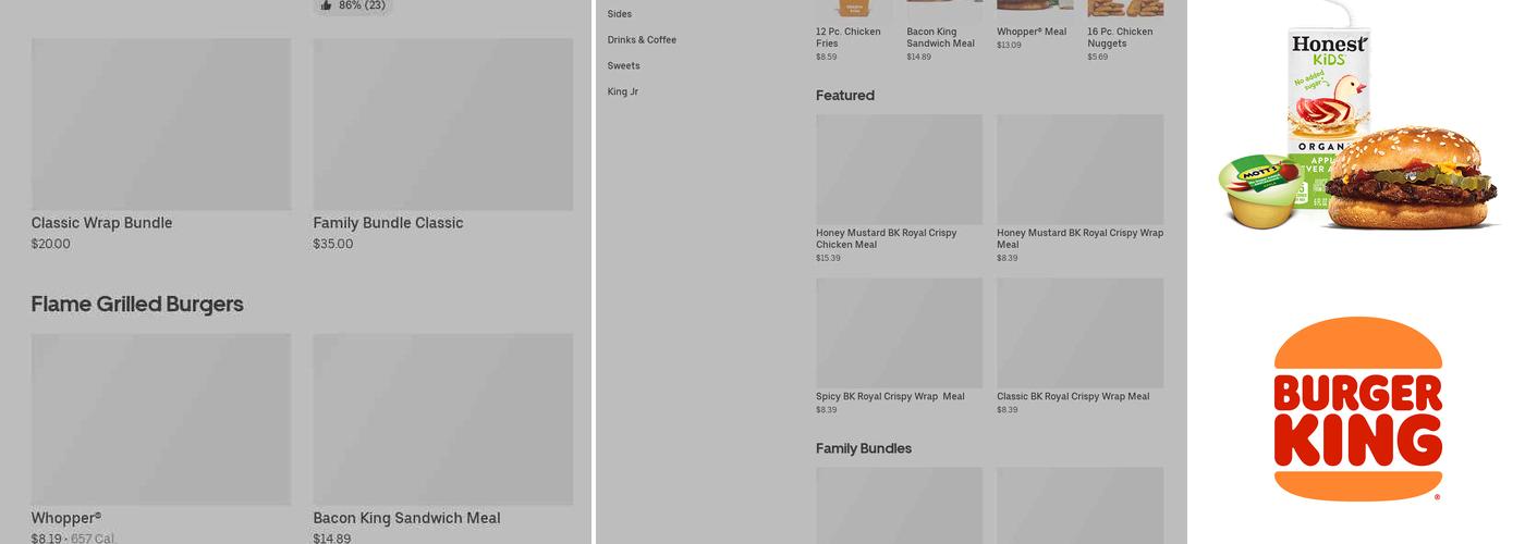 Burger King Menu