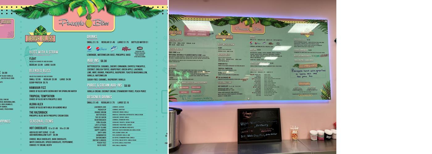 Pineapple Bliss NWA Menu