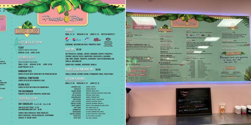 Pineapple Bliss NWA Menu