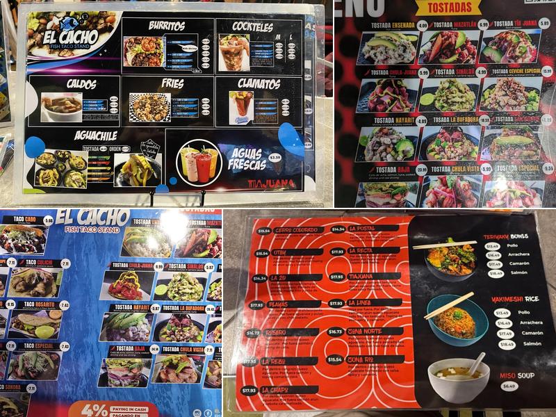 El Cacho Fish Taco Stand Menu