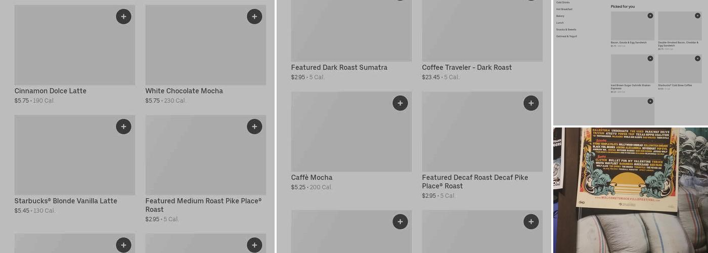 Starbucks Menu