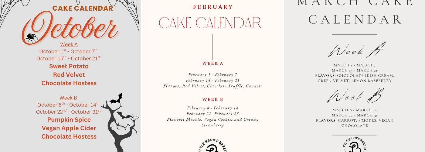 Little Barb's Bakery Menu