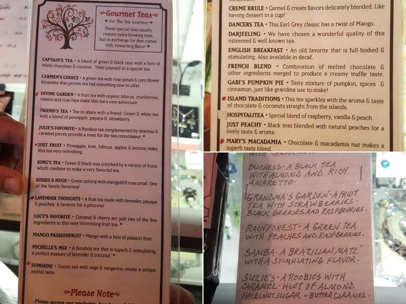 Coral Tree Tea House Menu