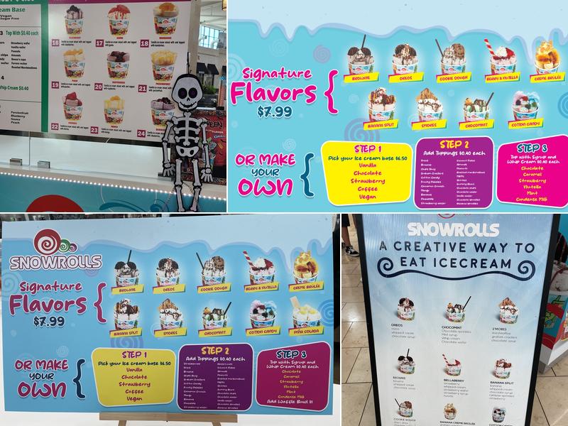 Snowrolls Menu