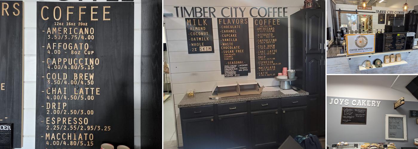 Timber City Coffee Menu