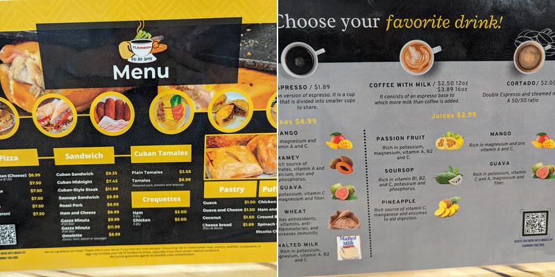 Mi Bodeguita One Menu