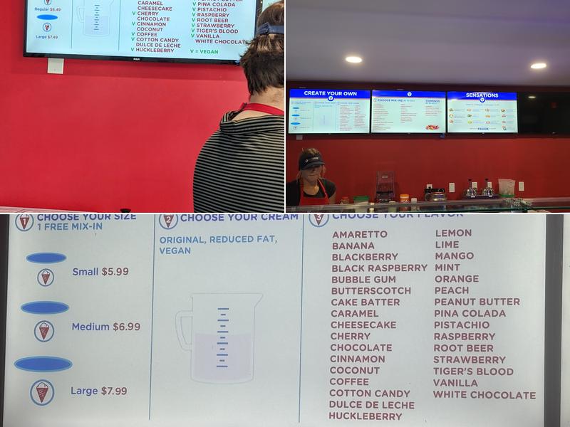 Sub Zero Nitrogen Ice Cream Wesley Chapel Menu