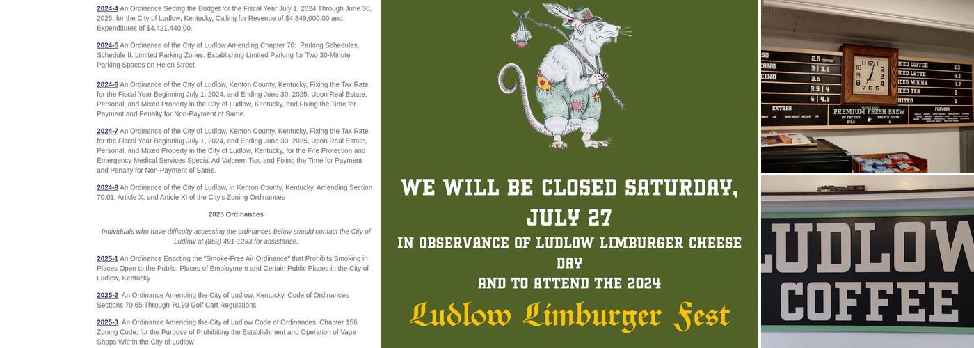 Ludlow Coffee Menu