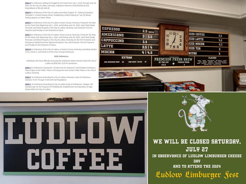 Ludlow Coffee Menu