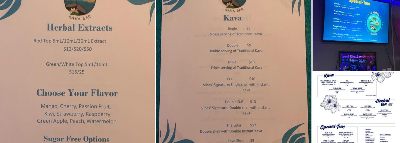 Island Vibes Menu