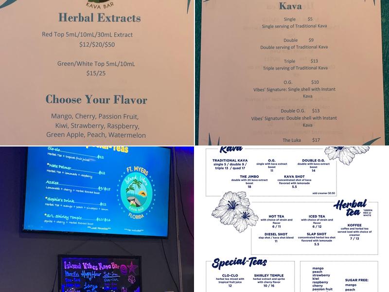Island Vibes Menu