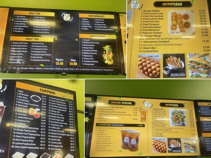Bubbles N’ Bites Menu