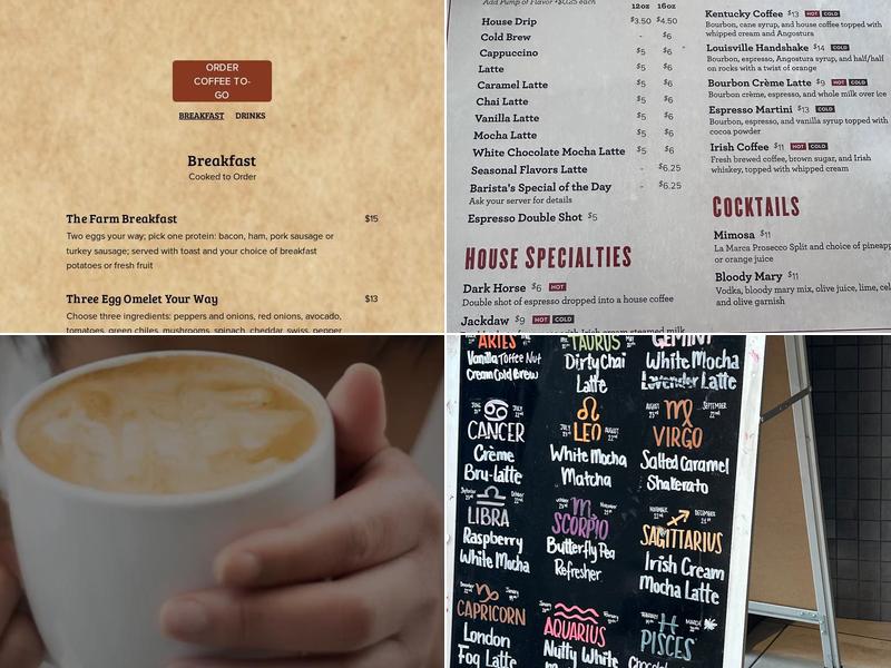 Jackdaw Coffee & Bourbon Bar Menu