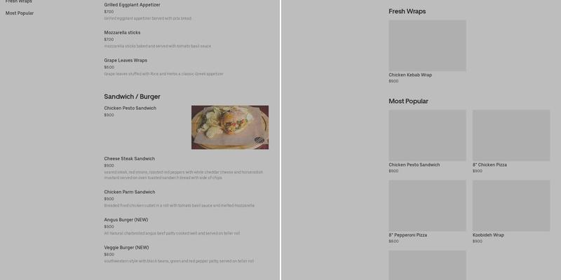 Blue Mist Hookah Lounge Menu