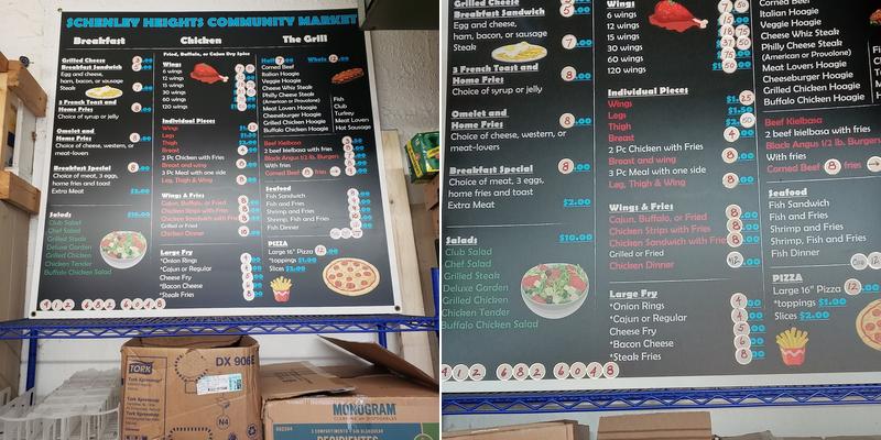Schenley Heights Market & Deli Menu